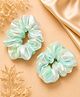 Stol'n Set Of 2 Shimmer Detailed Scrunchies - Blue