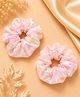 Stol'n Set Of 2 Shimmer Detailed Scrunchies - Pink