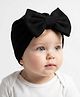 Trubliz Cotton Woven Bow Applique Detailed Turban Hat - Black - Circumference 43-48 Cm