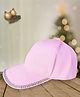 Trubliz Cotton Woven Rhinestones Embellished Baseball Cap - Pink - Circumference 50-57 Cm