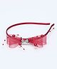 Tia Hair Accessories Bow Applique Detailed Pearl Embellished Hair Band - Maroon