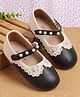 Babyoye Velcro Closure Ballerina with Pearl - Black