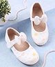 Cute Walk by Babyhug Printed Ballerina With Bow Applique - White