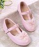 Cute Walk by Babyhug Velcro Closure Ballerina With Glitter Butterfly Patch - Pink