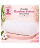 Sparkle Joy Reusable Nursing Pads 4-Layer Organic Bamboo Cotton, Ultra-Soft, Absorbent and Leak-Proof, Contoured Comfort Fit, Pack of 8 White