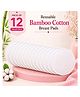 Sparkle Joy Reusable Nursing Pads 4-Layer Organic Bamboo Cotton, Ultra-Soft, Absorbent and Leak-Proof, Contoured Comfort Fit, Pack of 12 White