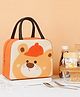 Butterthief Bear Printed Hot & Cold Leak Proof Lunch Bag for School Kids - Coral