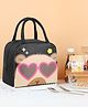 Butterthief Heart Bear Printed Hot & Cold Leak Proof Lunch Bag for School Kids - Black