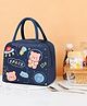 Butterthief Space Printed Hot & Cold Leak Proof Lunch Bag for School Kids - Navy Blue
