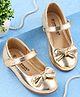 Cute Walk by Babyhug Velcro Closure Ballerina with Foil Print in Golden