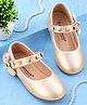 Cute Walk by Babyhug Velcro Closure Ballerina With Bow Applique - Golden