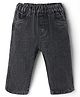 Simply Premium Cotton Blend Denim Full Length Washed Jeans - Black
