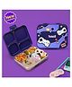 Basil Bento Ace 4C 1000ml Stainless Steel 4-Compartment Leakproof Lunch Box- Pixel Rush | Purple