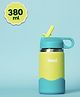 Basil HydraPop 380ml Insulated Stainless Steel Sipper Water Bottle with Flip Straw & Loop Handle - Lagoon