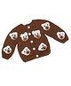 The Original Knit Knit Full Sleeves Bear Applique Detailed Sweater - Brown