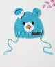 The Original Knit Knitted Crochet Teddy Bear Designed Cap - Sky Blue - Circumference - 30.5 Cms