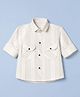 Radutu Cotton Woven Full Sleeves Printed Shirt in White for 2-3 Years