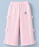 Babyhug Disney 100% Cotton Terry Knit Full Length Lounge Pant With Bow Applique & Minnie Mouse Graphic - Pink