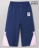 Babyhug Disney 100% Cotton Terry Knit Full Length Lounge Pant With Bow Applique & Minnie Mouse Print - Navy Blue