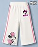 Babyhug Disney 100% Cotton Terry Knit Full Length Lounge Pant With Minnie Mouse Print - Offwhite