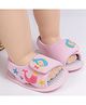 Neska Moda Mermaid Designed Velcro Closure Sandals - Pink