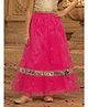 Kiddopanti Woven Pearl & Lace Embellished Star Applique Detailed Skirt - Candy Pink