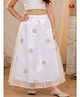 Kiddopanti Woven Pearl & Beads Embellished Skirt - White