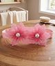 Aye Candy Star Embellished Floral Applique Detailed Headband - Pink