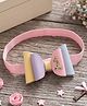 Aye Candy Colour Blocked Bow Applique Detailed Headband - Pink