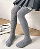 Ziory Cotton Knit Dots Designed Tights - Grey
