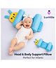 Luvlittle Newborn baby Adjustable pillow Perfect Airflow Sweat Free Newborn baby pillow- Blue Adjustable Pillow