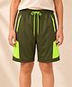 RISH Knit Colour Blocked Shorts - Green & Light Green