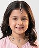 EARTHY TOUCH Girls Maang Tikka & Necklace Set Ethnic Jewellery - Blue