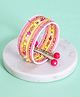 EARTHY TOUCH Girls Ethnic Bracelet Traditional Jewellery, Free Size - Yellow & Orange & Pink