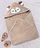 haus & kinder 100% Microfiber Terry Cotton Hooded Baby Towel L 80 X B 80 cm - Blue