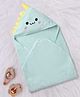 haus & kinder 100% Microfiber Terry Cotton Hooded Baby Towel L 80 X B 80 cm - Green