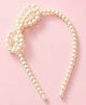 Stol'n Pearls Detailed Bow Designed Hair Band - White