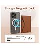 PORTRONICS Wallet X Tri-Fold Magnetic Wallet with 6-Card Holder, RFID Blocking, PU Premium Leather,Ultra Slim Design, Compatible with iPhone 16/15/14/13/12 & Metal Ring for Non Magnetic Phone(Brown)
