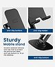 PORTRONICS Mobot III 360°Rotatable & Foldable Mobile Phone Holder With Stable Metallic base,Adjustable Height, Anti Skid Pad,Tabletop Mobile Phone Stand for all Smartphones,tablets,Kindle,ipad,Black