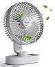 PORTRONICS Airloop Portable & Rechargeable Desk Fan with Automatic 92°Oscillation,6.1 Inch Blade, BLDC Motor, 90° Tilt, 3 Speeds, 4000mAh Battery, Type-C Charging, Low Noise, for Home andOffice Use