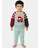 JWAAQ Cotton Knit Full Sleeves Vehicles Patch Detailed Sweater & Pants Set - Teal