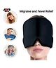 ABR MALL Migraine Mask Ice Head Wrap for Tension Headache, Puffy Eyes Cold Pack (Black)