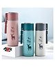 ABR MALL Deer Moon Glass Water Bottle 450ml with Wrist Strap | Borosilicate Glass, Leak-Proof Lid, Kids & Adults, Multicolour