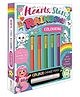 Hearts Stars Rainbows Colouring Book with Stickers - Cute Rainbow Sticker Activity Book for Kids Ages 3 to 7, Paper Back, By Wilco International LLP- English