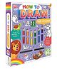 How to Draw and Colour Activity Book with Stickers - Paper Back, Learn to Draw Step-by-Step Art Book for Kids Ages 5-9- English