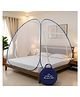 LifeKrafts King Size Pop-Up Mosquito Net | Foldable Self Opening Machardani for Bed | Polyester Mesh Portable with Carry Bag