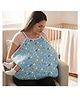 BAYBEE Feeding Pillow for New Born Baby with Foldable Breastfeeding Cover | Feeding Cover for Nursing Mom with Adjustable Velcro & Back Support | Nursing Pillow with Removable & Washable (Blue)