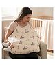 BAYBEE Feeding Pillow for New Born Baby with Foldable Breastfeeding Cover | Feeding Cover for Nursing Mom with Adjustable Velcro & Back Support | Nursing Pillow with Removable & Washable (Beige)