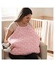 BAYBEE Feeding Pillow for New Born Baby with Foldable Breastfeeding Cover | Feeding Cover for Nursing Mom with Adjustable Velcro & Back Support | Nursing Pillow with Removable & Washable (Dark Pink)