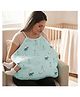 BAYBEE Feeding Pillow for New Born Baby with Foldable Breastfeeding Cover | Feeding Cover for Nursing Mom with Adjustable Velcro & Back Support | Nursing Pillow with Removable & Washable (Green)